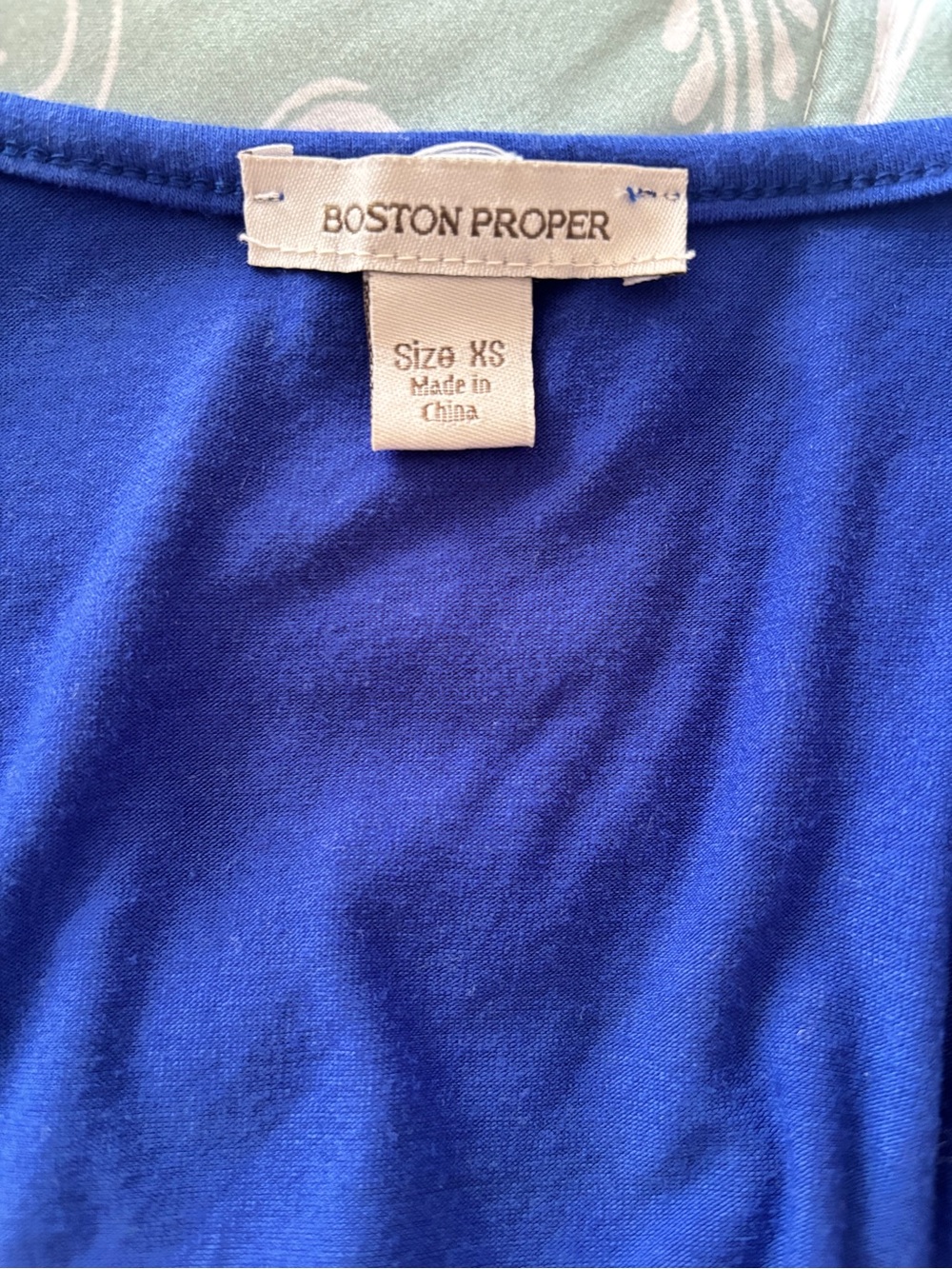 BOSTON PROPER Bright Royal Blue Wrap-Style Sleeveless Top, size XS - Picture 8 of 12